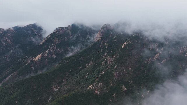 Scenery atop Mount Tai in Tai'an, China