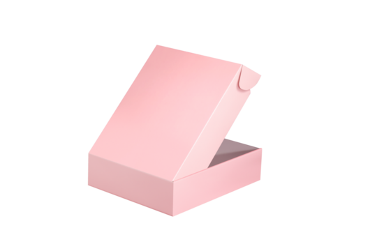 Mockup of a pink large corrugated cardboard box

