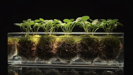 Medium view of innovative selfsustaining plant growth media facilitating organic expansion boosting microbial interactions and improving plant vitality naturally.