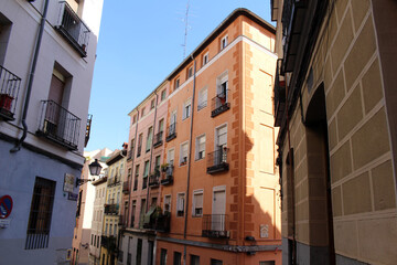 Residential buildings around Lavapiés / Embajadores area, Madrid (taken in July 2024)