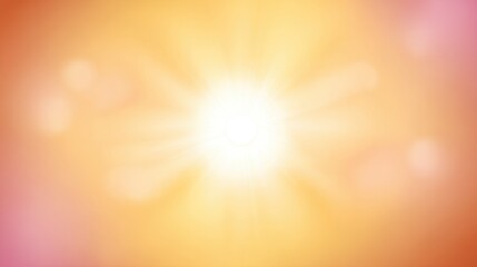 Obraz premium Bright Radiant Sunlight Glowing Through a Soft Orange and Pink Background, Perfect for Summer and Warm Atmosphere Imagery