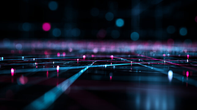 Abstract digital network illustrating complex data flow, interconnected systems, and the dynamic future of technology and advanced IT infrastructure