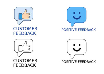 Positive Feedback Icon Vector Stock Illustration