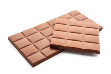 Sweet chocolate bars isolated on white background