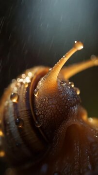 Small snail on the surface