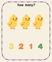How Many Are There Preschool Counting and Quantity Recognition Sheet