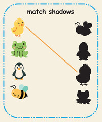 Match Color and Match Shadow – Preschool Recognition Skills for Early Learning