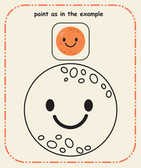 Paint by Sample  Preschool Color Reference Sheet for Early Learning