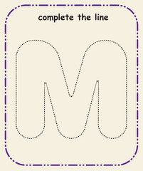 Simple Line Tracing Sheet for Kids – Prewriting and Fine Motor Practice, Complete the line