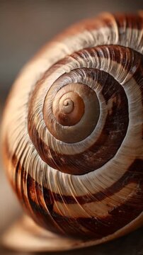Spiral snail shell close-up