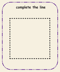 Complete the Line  Preschool Prewriting and Hand Control Skill Sheet
