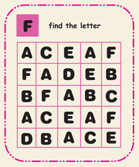 Find the Number, Find the Fruit, Find the Letter – Preschool Recognition and Search Skills Sheet