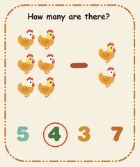 How Many Are There – Preschool Counting and Quantity Recognition Sheet