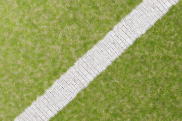 公園の芝と歩道のCGイメージ