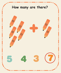 How Many Are There – Preschool Counting and Quantity Recognition Sheet