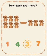 How Many Are There – Preschool Counting and Quantity Recognition Sheet