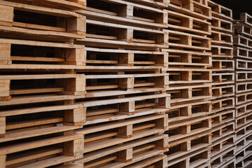 Stack of wooden pallets