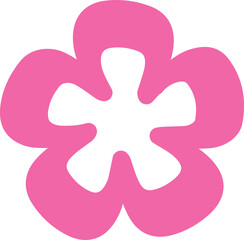 Flower clip art design on plain white transparent isolated background for card, shirt, hoodie, sweatshirt, apparel, card, tag, mug, icon, poster or badge