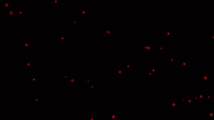Scattered Red Plus Signs on a Dark Background red cross symbol