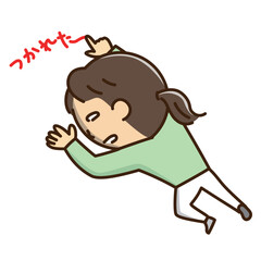 ダイイングメッセージを書く女性