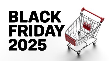 Get ready for Black Friday 2025 shopping spree with this iconic retail cart, signaling massive sales and exciting deals ahead!
