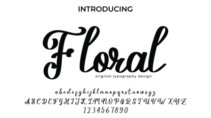 Floral - Elegant Script Font for Smooth Handwritten Design and Creative Typography