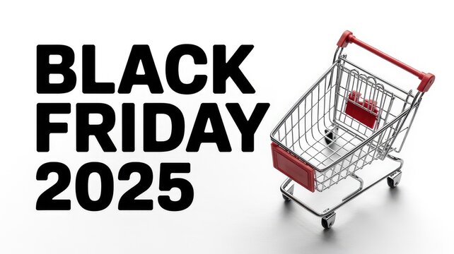 Get ready for Black Friday 2025 shopping spree with this iconic retail cart, signaling massive sales and exciting deals ahead!