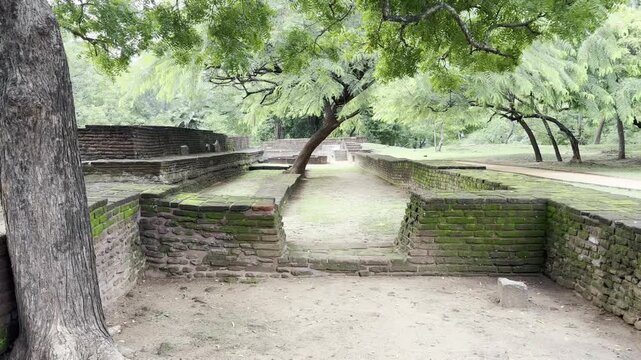 Ruins of royal palace of King Parakramabahu in ancient Polonnaruwa Sri Lanka