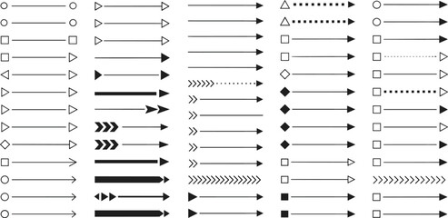 A Comprehensive Collection of Arrow Icons in Various Styles, Shapes, and Designs for User Interface and Graphic Design Projects