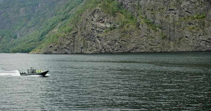 RIB Speedboat Tour on Norwegian Fjord near Flam - Naeroyfjord