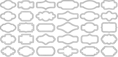 Collection of stylized wave and wind icons representing natural elements and movement