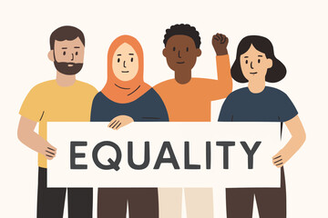 Human Rights Equality Flat Vector