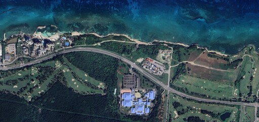 Luxury Resorts and Golf Courses on Montego Bay Coastline, Jamaica