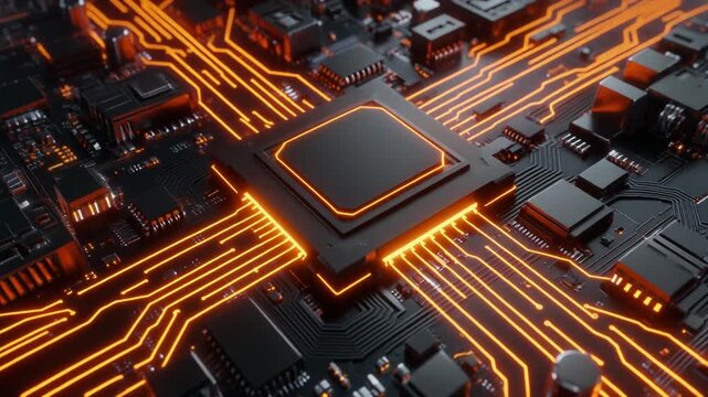 electronic circuit board with processor