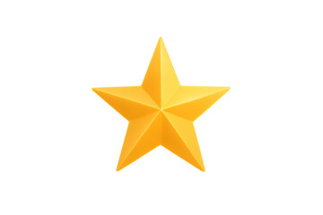 Obraz premium Golden 3d star icon symbolizing achievement, rating, success, quality, and premium service on transparent background