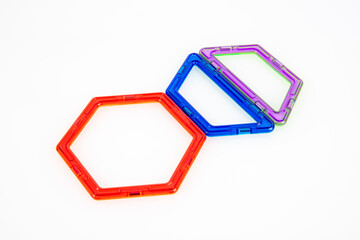 Colorful polygon tiles creating foundational panda structure