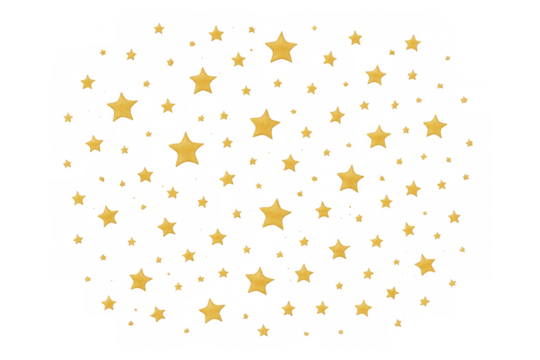 Golden stars glittering creating a festive pattern, celebration confetti falling, holiday party background, night sky sparkle