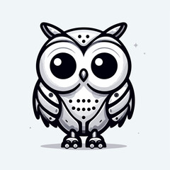 Obraz premium ai owl robot vector illustration
