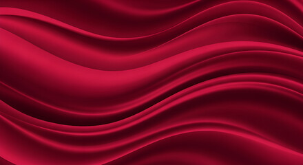 Obraz premium Flowing red abstract waves create a warm, modern, and energetic visual impression.
