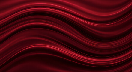 Obraz premium Flowing red abstract waves create a warm, modern, and energetic visual impression.