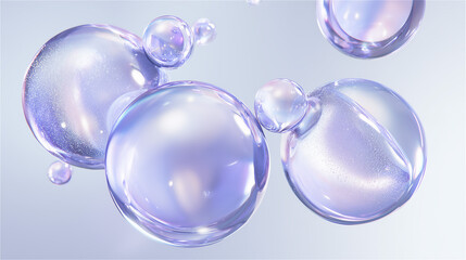 パープルの美容成分の分子構造像イメージ