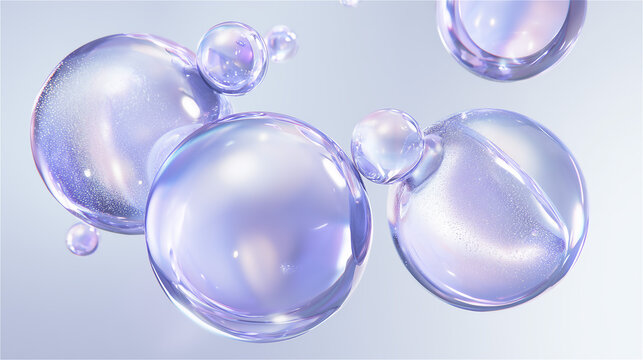 パープルの美容成分の分子構造像イメージ