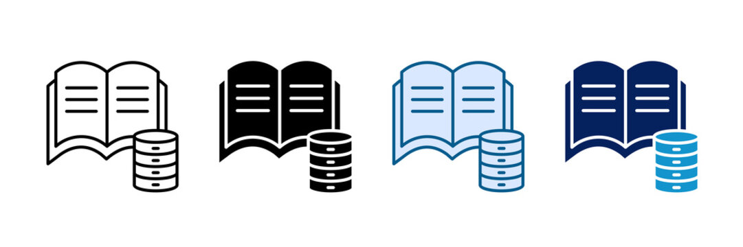 Knowledge Base Icon Set Multiple Style Collection