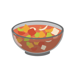 Fruit Cocktail in Flat Hand-Drawn Style for Ramadan Refreshment Set
