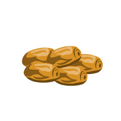 Dates Fruit in Flat Hand-Drawn Style for Ramadan Food Collection