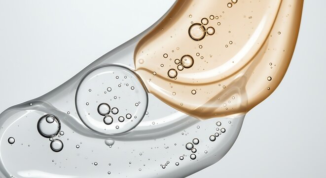 Serum Swirls: Clear and Amber Gel Texture