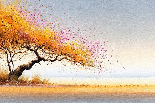 sunset tree
