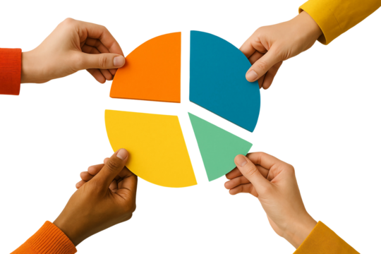Teamwork Building a Pie Chart