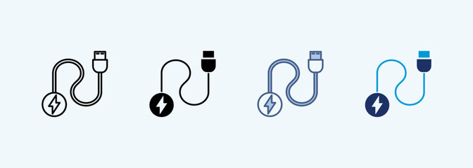 usb charger Multiple Style Icon Collection