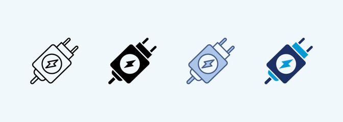 charging brick Multiple Style Icon Collection